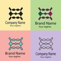 Awesome Best logo design with different designs of the same shape For business company. Color editable. vector