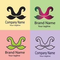 Commercial best logo design with different designs of the same shape For business company. Color editable. vector
