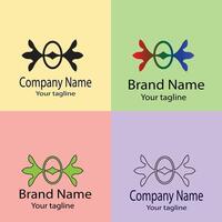 Latest dreamy Best logo design with different designs of the same shape For business company. Color editable. vector