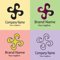 superb Best logo design with different designs of the same shape For business company. Color editable. vector