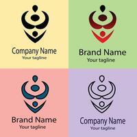 Latest Usable Best logo design with different designs of the same shape For business company. Color editable. vector