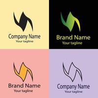 Latest tremendous Best logo design with different designs of the same shape For business company. Color editable. vector