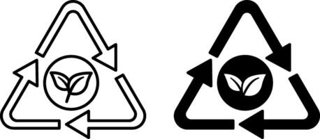 Recyclable Icons. Black and White Illustration. Materials and Waste That Need to Be Recycled for Reuse. Sticker, Label. Fabric. Material Characteristics Concept vector