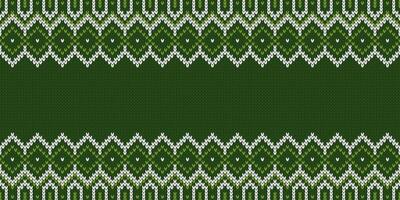Ugly Christmas Sweater Party. Wide background. Knitwear texture. Template with empty place for text. Winter knitted wool traditional seasonal seamless pattern for holiday design. vector