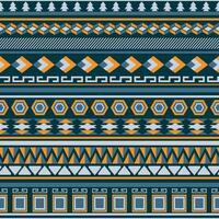 Tribal striped seamless pattern. Geometric multicolor background. Vintage soft colors. Swatches of seamless pattern included in the file. vector