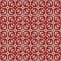 Scandinavian knitted seamless pattern. Norwegian native style sweater with snowflakes. Wool texture. Winter holiday background. vector