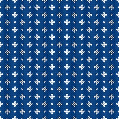 Winter knitted seamless pattern with dots and rhombs. Norwegian style sweater. Wool texture. Traditional holiday background.