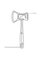 Continuous one line drawing of a kitchen meat tenderizer vector