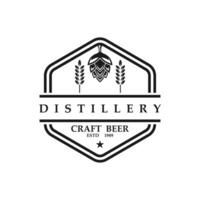 Beer Logo Design Element in Vintage Style for Logotype, Label, Badge and other design vector