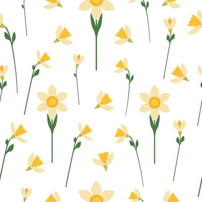 Spring Pattern Narcissus. graphics