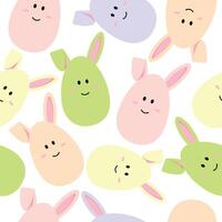 Easter eggs pattern. colored easter eggs seamless pattern for Easter holidays on white background. vector