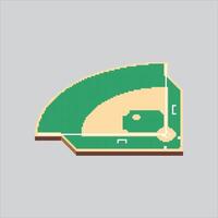 Pixel art illustration Baseball Field. Pixelated Home Field. vector