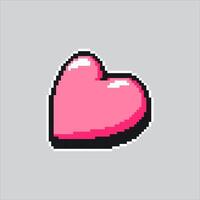 Pixel art illustration Heart. Pixelated Heart of Love. Valentine Heart of Love Icon pixelated for the pixel art game and icon for website and game. old school retro. vector