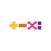 math symbol formula pixel art vector