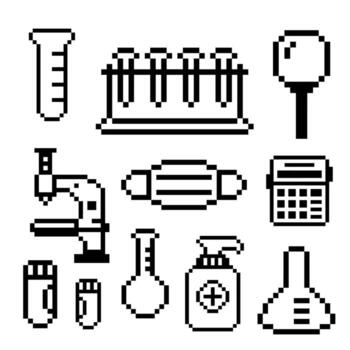 pack of objects pixel vector