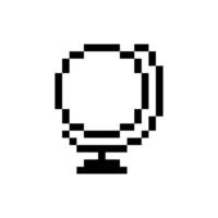 blank globe pixel vector