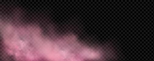 Pink nebula on a black background vector