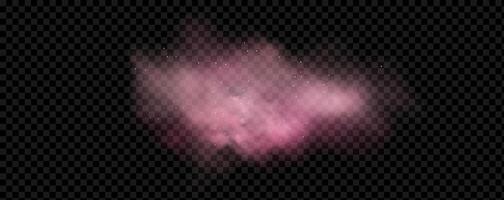 A pink cloud on a black background vector