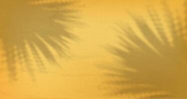 Palm leaves on a yellow background vector