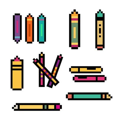 pencil set pixel