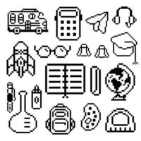 school objects group vector