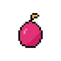 red apple pixelated vector