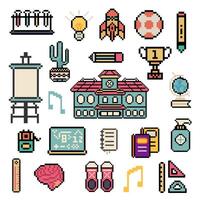 school objects bundle vector