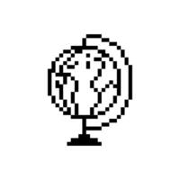 globe outline pixel vector