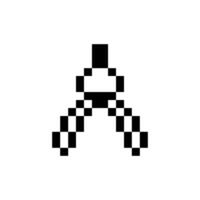 compass outline pixel vector