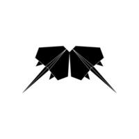 Pair Stingray Fish Shape Inspired by Origami Form, can use for Logo, Pictogram, Aquatic Animal Figure, Website, Apps, or Graphic Design Element. Editable vector