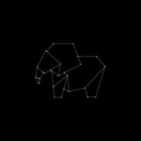 Elephant Polygonal Lines, can use for Logo, Pictogram, Animal Figure, Website, Apps, or Graphic Design Element. Flat and Editable. vector