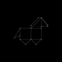 Horse Polygonal Lines, can use for Logo, Pictogram, Animal Figure, Website, Apps, or Graphic Design Element. Flat and Memorable. vector