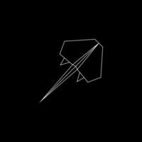 Stingray Fish Polygonal Lines, can use for Logo, Pictogram, Aquatic Animal Figure, Website, Apps, or Graphic Design Element. vector