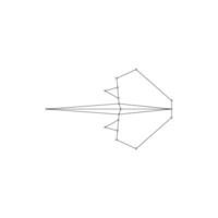 Stingray Fish Polygonal Lines, can use for Logo, Pictogram, Aquatic Animal Figure, Website, Apps, or Graphic Design Element. Editable vector