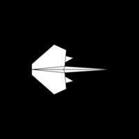 Stingray Fish Shape Inspired by Origami Form, can use for Logo, Pictogram, Aquatic Animal Figure, Website, Apps, or Graphic Design Element. Simple Editable vector