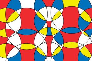 circle bauhaus abstract background vector