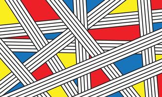 Bauhaus Crossing line pattern. Abstract background with a minimalist design vector