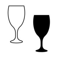 Silhouette glass icon for web and apps vector