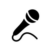 Simple microphone icon for web and apps vector