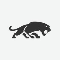 Minimalist tiger design, ideal for jungle and predator-inspired visuals. vector