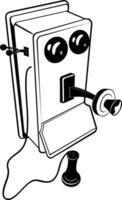 Timeless Communication Device in Retro Style vector