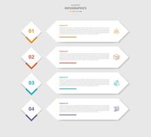 4 points template comparison concept for infographic with diamond base shape on vertical list process with drop shadow style with two point list information vector