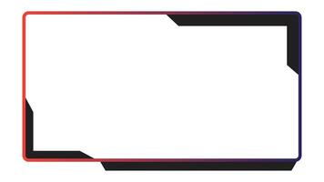 Gaming overlay frame design, Overlay frame for gaming live stream vector