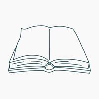 Simple open book icon vector