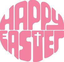Retro Happy Easter Typography Design vector