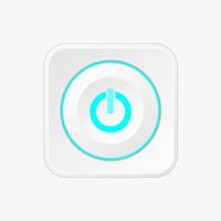 Circle start and power push button vector