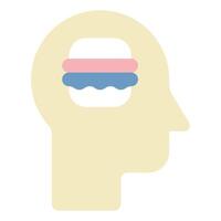 Creative Depiction of Cognitive Processes in the Brain vector