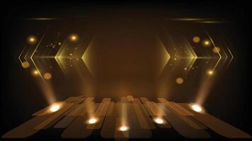 Black and Gold background abstract geometric shapes luxury design wallpaper.Realistic layer futuristic vector