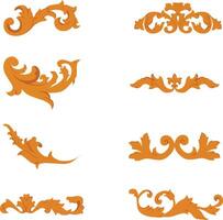 An elegant collection of baroque swirl scroll ornaments, for luxury branding, vintage invitations and decorative frames vector