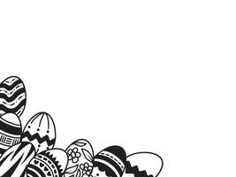 Easter Egg Frame Line Art vector